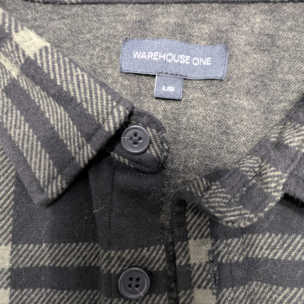 Warehouse Black and Green Plaid Utility Jacket - Picture 3 of 3